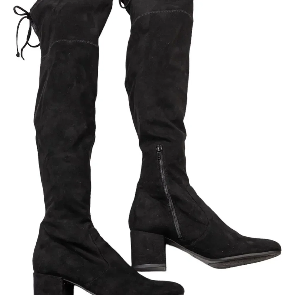 UNISA Dedrii Over the Knee Boots Black vegan suede size 8.5M
